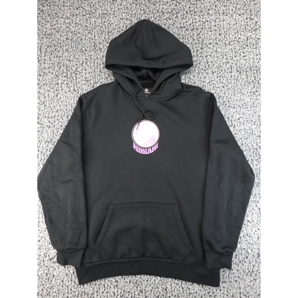 Converse Hoodie Mens Large Black Good Tsunami Papi Kelly Oubre Jr Graphic Fleece